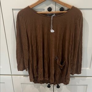NWT Chalet Et Ceci Gizel Top Brown XS